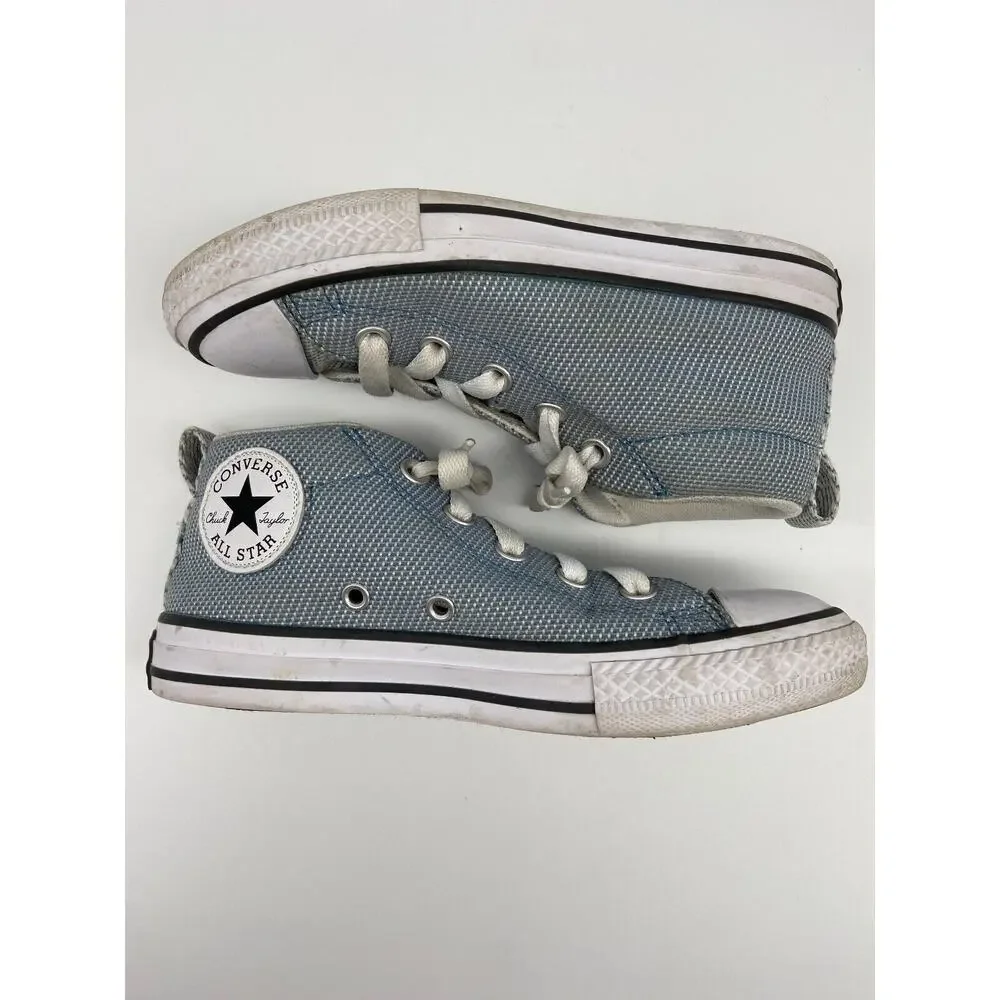 Converse Chuck‎ Taylor Youth Sz 1 All Star High Top Sneakers Unisex Gray/White